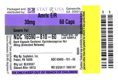 Amrix ER 30mg Label Image - AMRIX ER 30MG LABEL 810